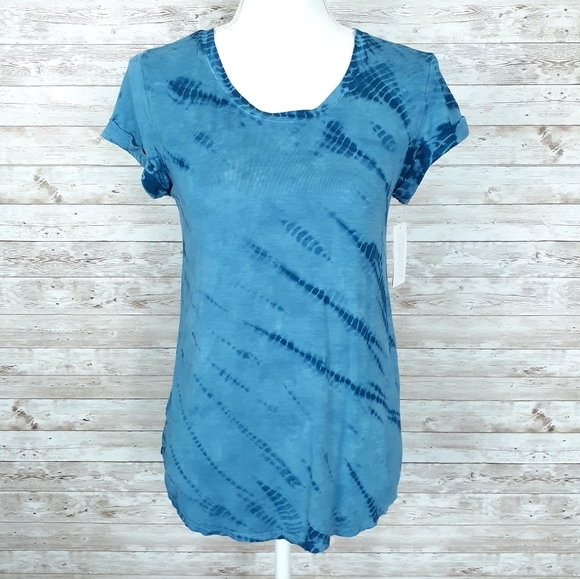 Style & Co. Tops - Style & Co Short Sleeved Tee XS Blue Tie Dye 617